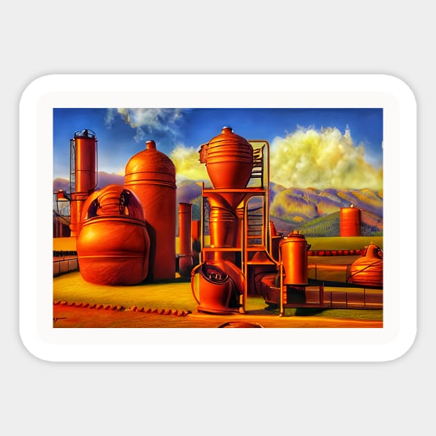 Chocolate Factory Art Sticker by Designso